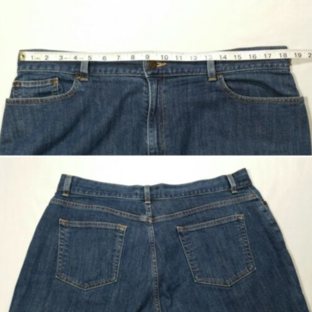 *SOLD* 18 L.L. BEAN Straight Jeans Blue Classic - Picture 6 of 8